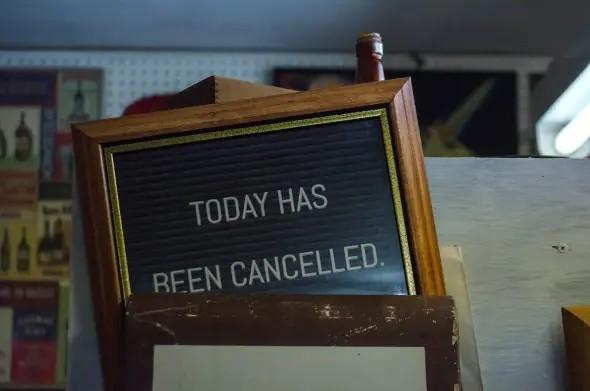 A board showing a cancellation. But remember, frequent cancellations will not only see you drop down the rankings in search but may even get you kicked off the platform.
