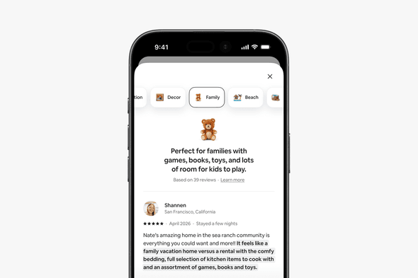 AI Review Highlights synthesize patterns across your entire review history and serve different summaries to different guests — a family sees family signals, a remote worker sees workspace signals. Your structured data determines what gets surfaced.
