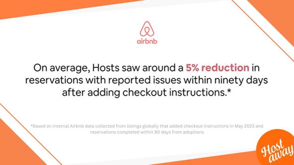 This statistic highlights the relationship between adding checkout instructions and issues with reservations