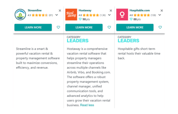 guest messaging, manage multiple properties, direct booking websites, website builder, vs hospitable, pricing information, hospitable, hospitable.