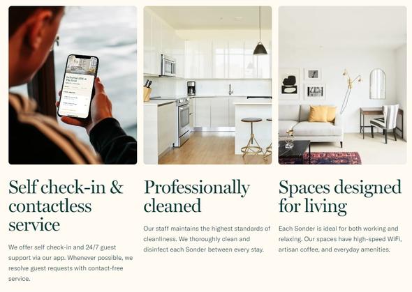 How does Sonder list properties?