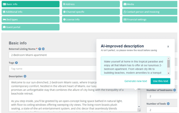 ChatGPT can be connected with Hostaway's backend to help you come up with interesting titles and descriptions for your listings. You can also use ChatGPT to help review guests and respond to their questions.