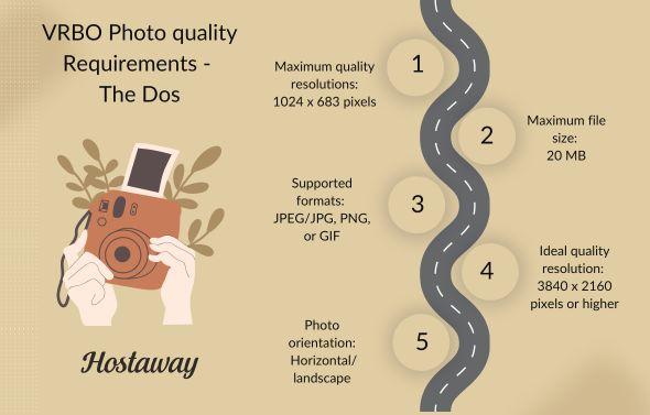 Vrbo hosts and property managers must abide by the above rules with regards to photo quality. Make sure to include high-quality photos of the vacation home, total rental, where the property stands. Include high-quality photos of a private pool, free parking if any.