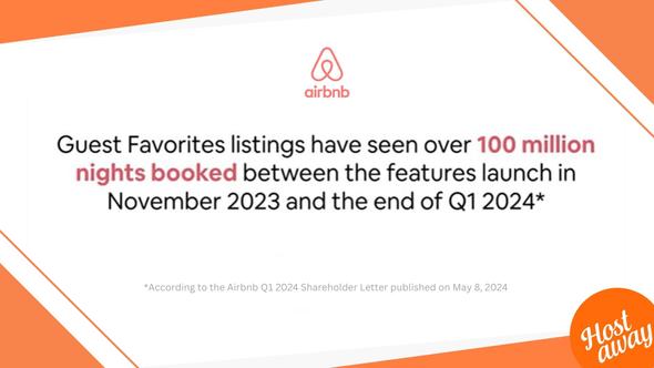 This statistic highlights the benefits of receiving the Guest Favourite badge.