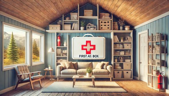 safety essentials like a first aid kit and fire extinguisher, emphasizing the importance of preparedness in managing hosting risks.